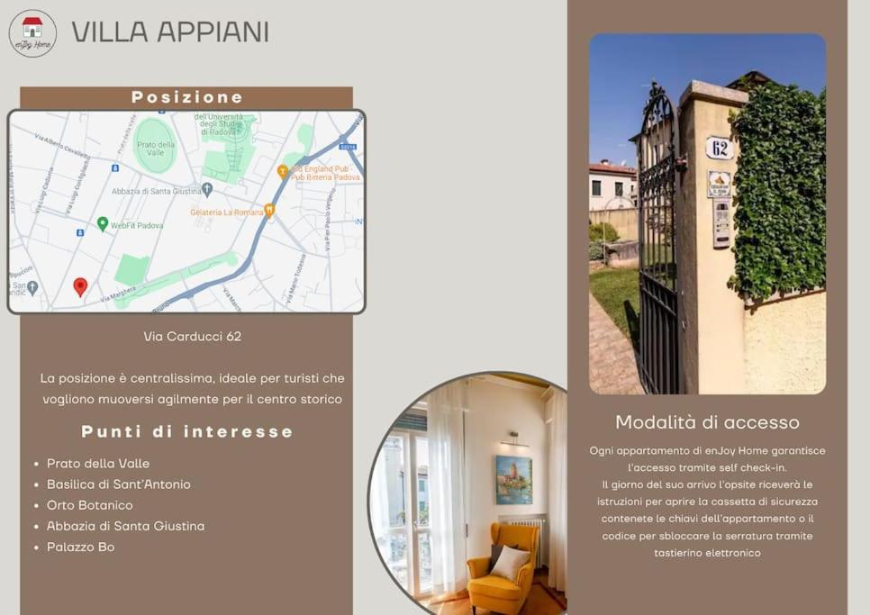 Enjoy Home - Villa Appiani, Prato Della Valle Padwa Zewnętrze zdjęcie